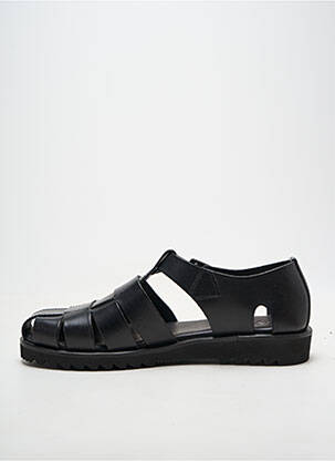 Sandales/nu pieds tissage satiné bout rond noir FRATELLI VANNI homme