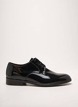 Derbies matière lisse talon bas noir ANTICA CUOIERIA homme