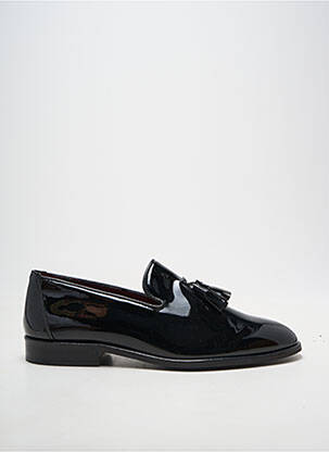 Mocassins matière lisse talon bas noir ANTICA CUOIERIA homme