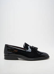 Mocassins matière lisse talon bas noir ANTICA CUOIERIA homme