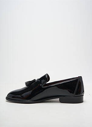 Mocassins matière lisse talon bas noir ANTICA CUOIERIA homme