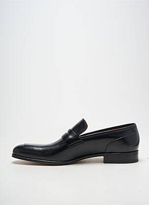 Mocassins bout rond talon bas noir STEMAR homme