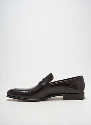 Mocassins bout rond talon bas marron STEMAR homme