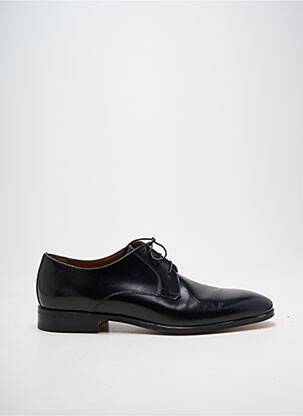 Derbies tissage satiné talon bas noir STEMAR homme