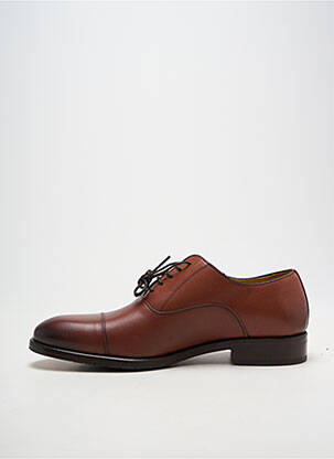 Derbies bout rond talon bas marron fonce YVES SAINT CLAIR homme