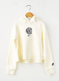 Sweat-shirt à capuche broderie manches longues beige NIKE fille