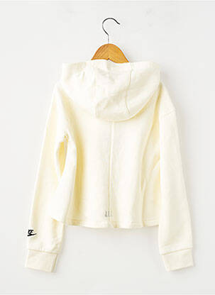 Sweat-shirt à capuche broderie manches longues beige NIKE fille