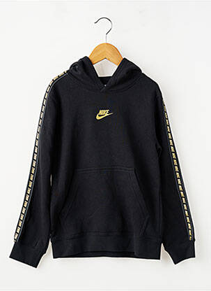 Sweat-shirt à capuche poches manches longues noir NIKE garçon