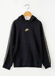Sweat-shirt à capuche poches manches longues noir NIKE garçon