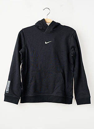 Sweat-shirt à capuche coupe droite manches longues noir NIKE garçon