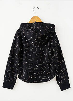 Sweat-shirt à capuche manches longues manches longues noir NIKE fille