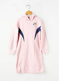 Robe mi-longue col rond manches longues rose NIKE fille