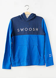 Sweat-shirt à capuche poches manches longues bleu NIKE garçon