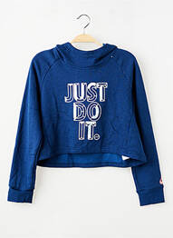 Sweat-shirt à capuche stretch manches longues bleu NIKE fille