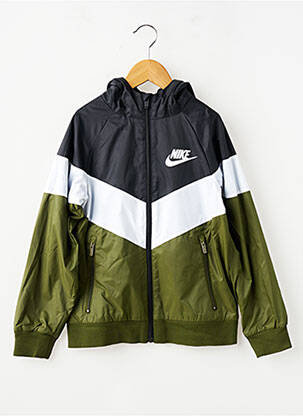 Coupe-vent poches a capuche vert NIKE garçon