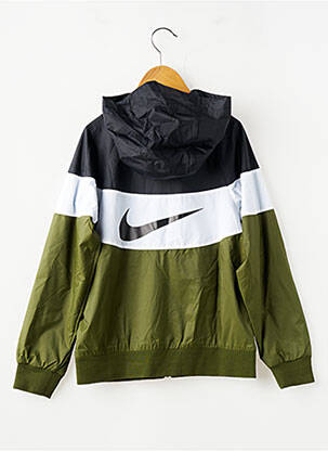 Coupe-vent poches a capuche vert NIKE garçon