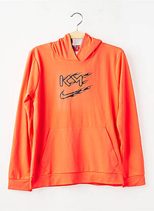 Sweat-shirt à capuche poches manches longues orange NIKE enfant