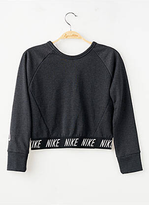 Sweat-shirt manches longues manches longues gris NIKE fille