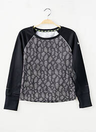 T-shirt coupe cintrée manches longues noir NIKE fille