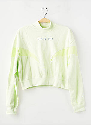 Sweat-shirt coupe over-size manches longues vert NIKE femme