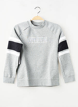 Sweat-shirt broderie manches longues gris NIKE garçon