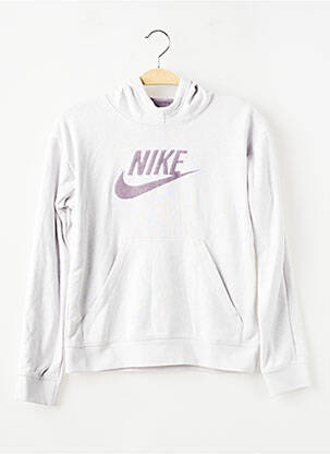 Sweat-shirt à capuche poches manches longues gris NIKE enfant