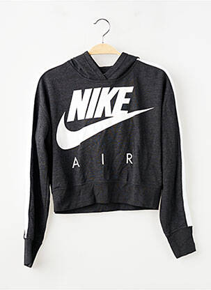 Sweat-shirt stretch manches longues gris NIKE fille