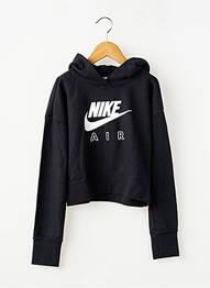 Sweat-shirt à capuche stretch manches longues noir NIKE fille
