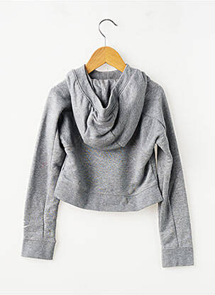 Sweat-shirt à capuche stretch manches longues gris NIKE fille