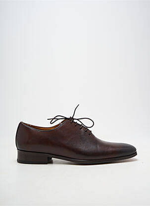 Derbies bout carré talon bas marron YVES SAINT CLAIR homme