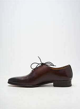 Derbies bout carré talon bas marron YVES SAINT CLAIR homme