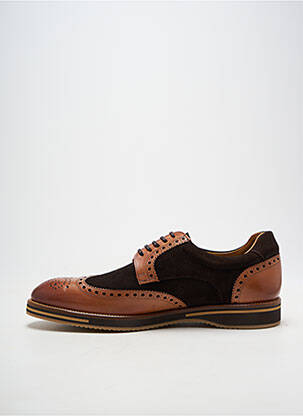 Derbies tissage satiné bout rond marron YVES SAINT CLAIR homme
