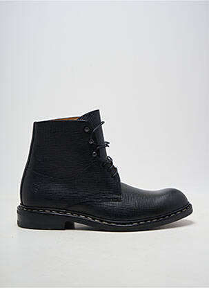 Bottines/boots tissage satiné talon bas noir HARDRIGE homme