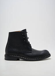 Bottines/boots tissage satiné talon bas noir HARDRIGE homme