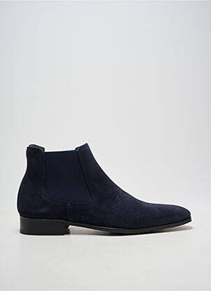 Bottines/boots semelle extérieure cuir talon bas bleu YVES SAINT CLAIR homme
