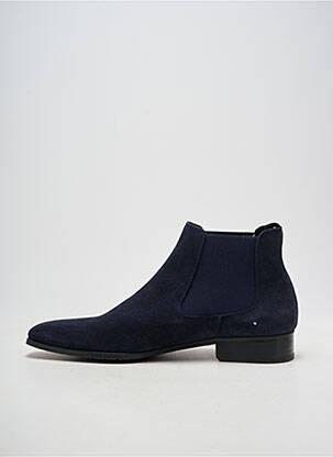 Bottines/boots semelle extérieure cuir talon bas bleu YVES SAINT CLAIR homme