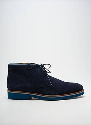 Bottines/boots fermeture lacets talon bas bleu YVES SAINT CLAIR homme
