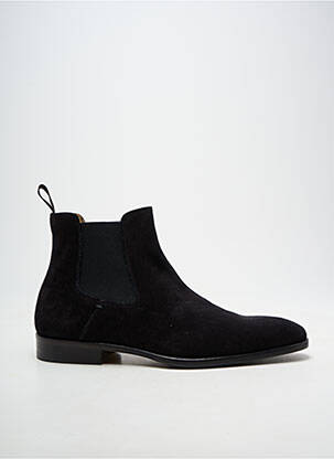 Bottines/boots bout rond talon bas noir YVES SAINT CLAIR homme