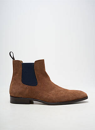 Bottines/boots bout rond talon bas marron YVES SAINT CLAIR homme