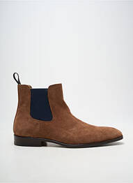 Bottines/boots bout rond talon bas marron YVES SAINT CLAIR homme