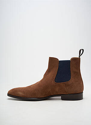 Bottines/boots bout rond talon bas marron YVES SAINT CLAIR homme