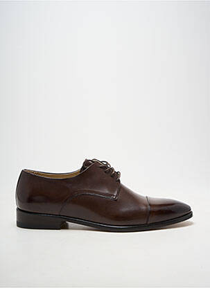 Derbies tissage satiné talon bas marron YVES SAINT CLAIR homme
