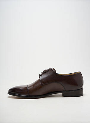 Derbies tissage satiné talon bas marron YVES SAINT CLAIR homme