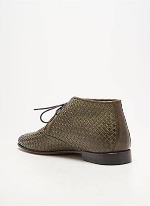 Bottines/boots tissage satiné talon bas vert YVES SAINT CLAIR homme