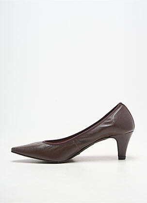 Escarpins bout pointu talon de 7 à 9cm marron ANDREA DAPHANE femme