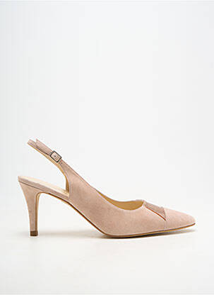 Escarpins tissage satiné talon de 7 à 9cm rose ANDREA DAPHANE femme