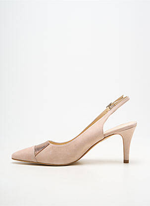 Escarpins tissage satiné talon de 7 à 9cm rose ANDREA DAPHANE femme