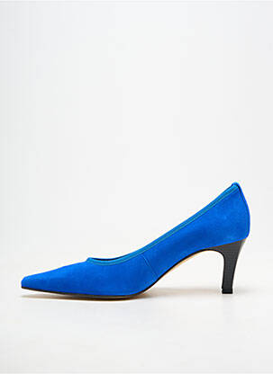 Escarpins bout pointu talon de 7 à 9cm bleu ANDREA DAPHANE femme