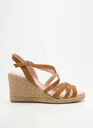 Espadrilles fermeture boucle(s) talon de 7 à 9cm marron CARMEN SAIZ femme