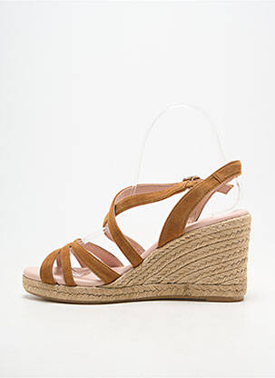 Espadrilles fermeture boucle(s) talon de 7 à 9cm marron CARMEN SAIZ femme